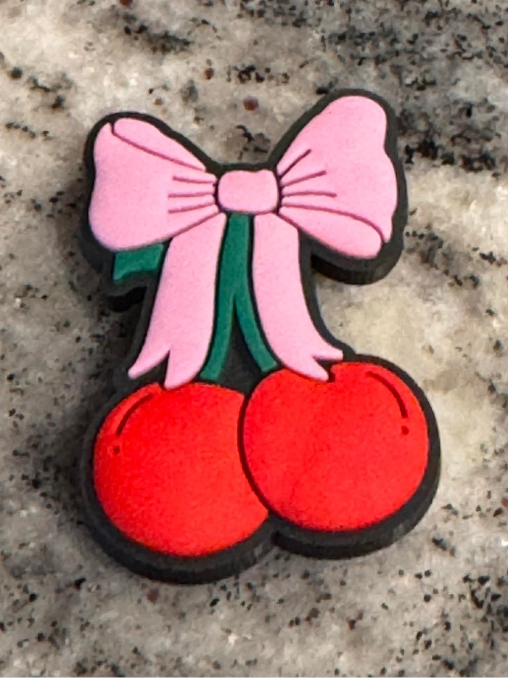 CROCS Pink Bow Red Cherry Jibbitz Charm